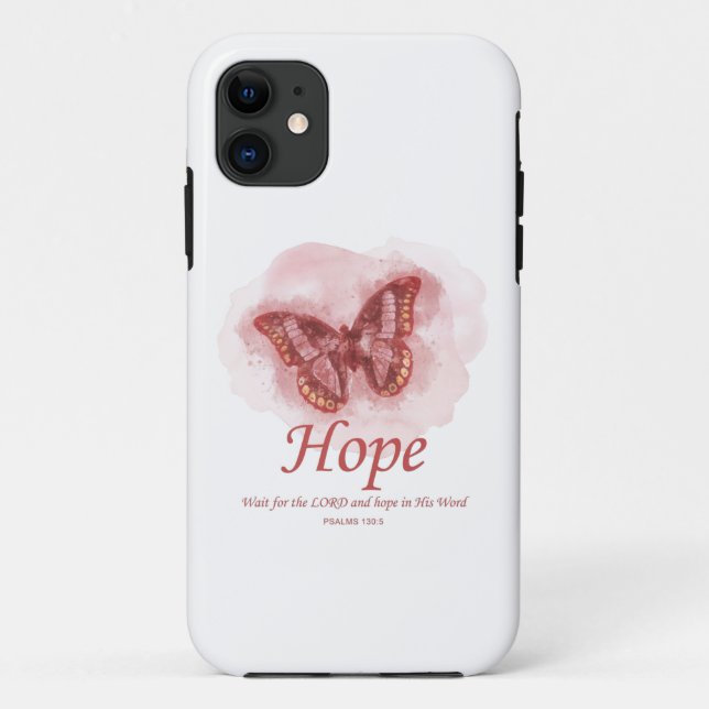 Christliche Schmetterlingsbibel für Frauen:Hoffnun Case-Mate iPhone Hülle (Rückseite)