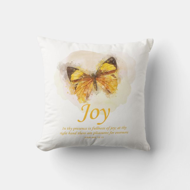 Christliche Schmetterlingsbibel für Frauen: Joy Kissen (Vorderseite)