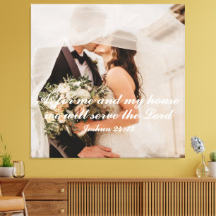Christliche Schrift Hochzeitsfoto Leinwanddruck