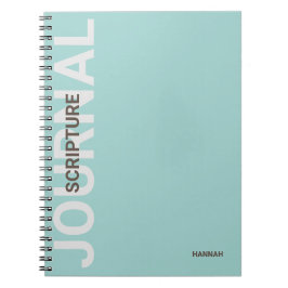 Christliche Schrift Personalisiertes Aquamarin Jou Notizblock