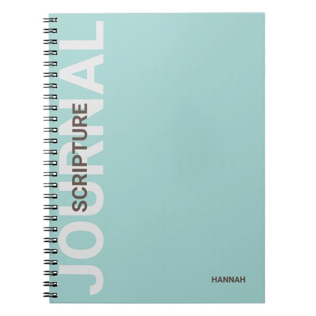 Christliche Schrift Personalisiertes Aquamarin Jou Notizblock (Vorderseite)