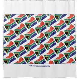 Christliche Schrift | SÜDAFRIKA FLAG Duschvorhang