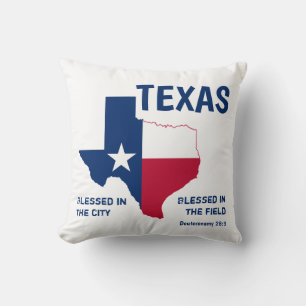 CHRISTLICHE Schrift TEXAS, gesegnet Monogramm Kissen