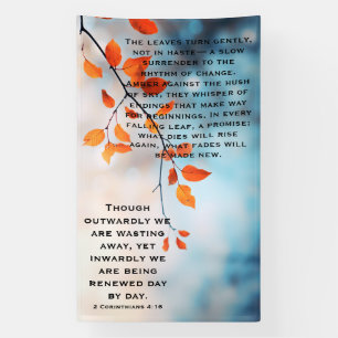 Christliche Schriftkunst zur Herbst-Erneuerung Banner