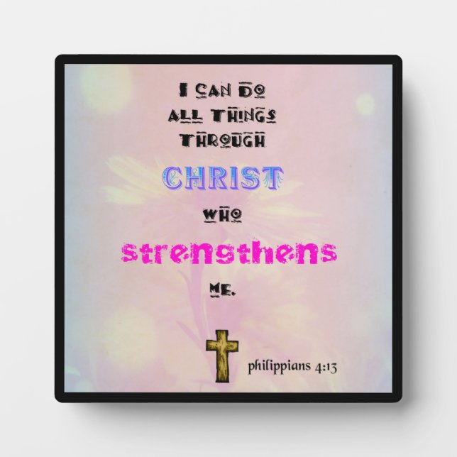 Christliche Schriftzeichen-Typografie Fotoplatte (Vorderseite)