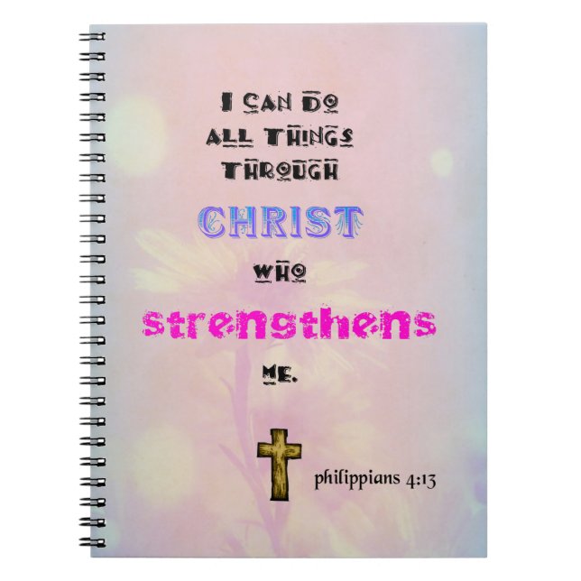 Christliche Schriftzeichen-Typografie Notizblock (Vorderseite)