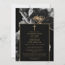Christliche Schwarze Gold-Blütenfeier