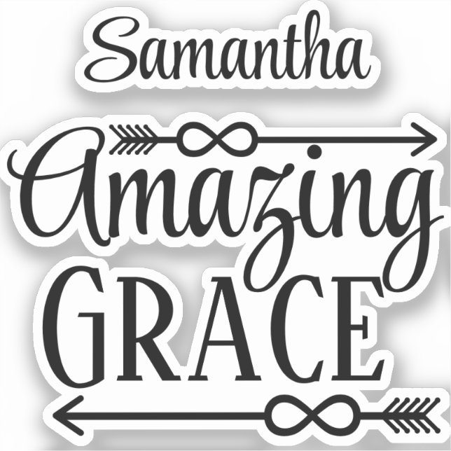 Christliche Song Typografie Zitat Phantastische Gn Aufkleber (Vorderseite)