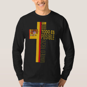 Christliche Spanische Religiöse Verse Spanien F T-Shirt