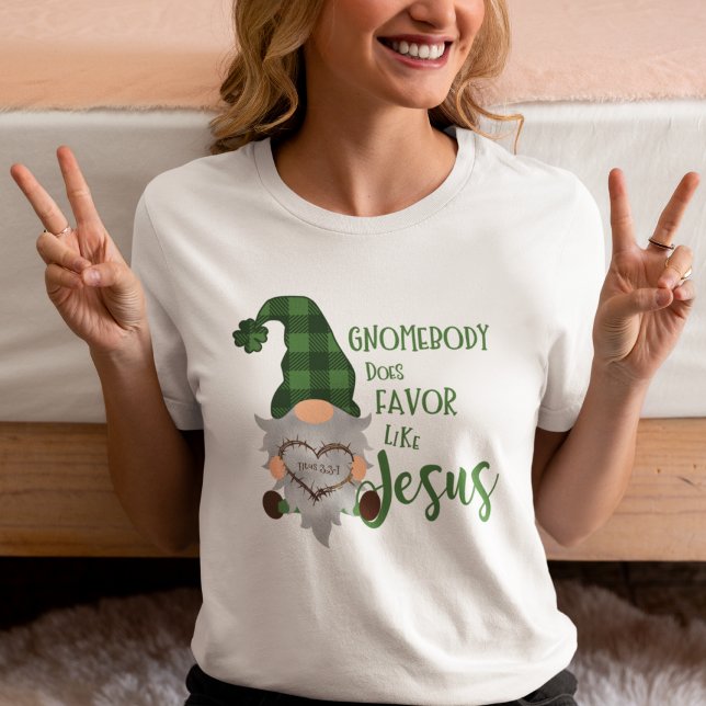 Christliche St. Patrick's Niedlich Gnome Women's W T-Shirt (Von Creator hochgeladen)