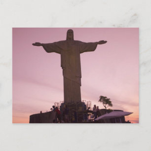 Christliche Statue in Corcovado, in der Nähe von Postkarte