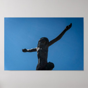 Christliche Statue Risen, Medjugorje, Bosnien Poster