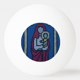 Christliche Stickerei Tischtennisball