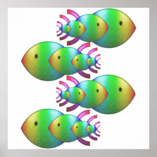 Christliche Symbolfamilien Poster