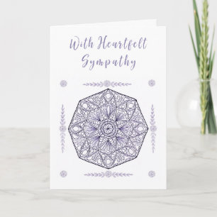 Christliche Sympathiekarte mit Lila Medaille Karte