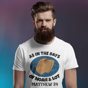 CHRISTLICHE T-SHIRTS DIE TAGE VON NOAH UND LOT, T