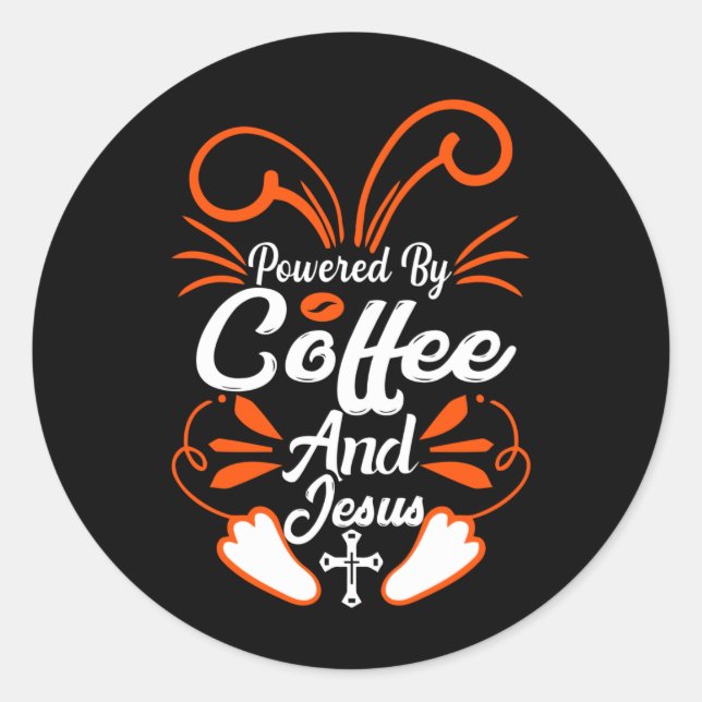 Christliche T-Shirts, Kaffee und Jesus-Shirt Runder Aufkleber (Vorderseite)