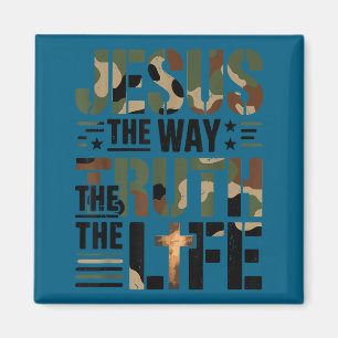 Christliche Tarnung Jesus Weg Wahrheit Leben Camo Magnet