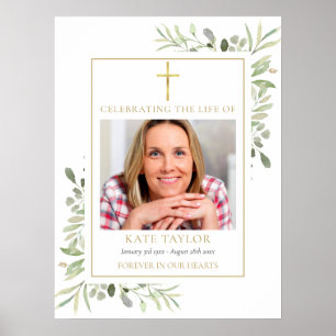 Christliche Trauerfeier - Lebensfoto-Schilder Poster