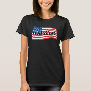 Christliche USA Patriotic God Bless America Flag T-Shirt