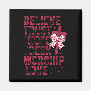 Christliche Valentine glaubt Vertrauen Hoffnung na Magnet