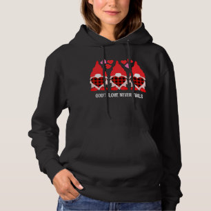 Christliche VALENTINE GNOME-Liebe Versage nie Hoodie