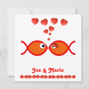 Christliche Valentins-Symbole - Orange v1 Feiertagskarte