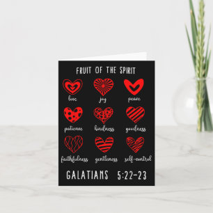 Christliche Valentinsfrucht des Geistes Bibel Ver Karte