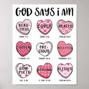 Christliche Valentinstag-Gottes-Sprüche Bibelverse Poster