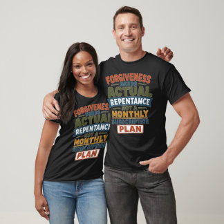 Christliche Vergebung und Reue Humor Glaube T-Shirt