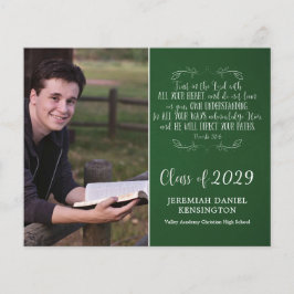 Christliche Verse Grünes Abschluss Foto