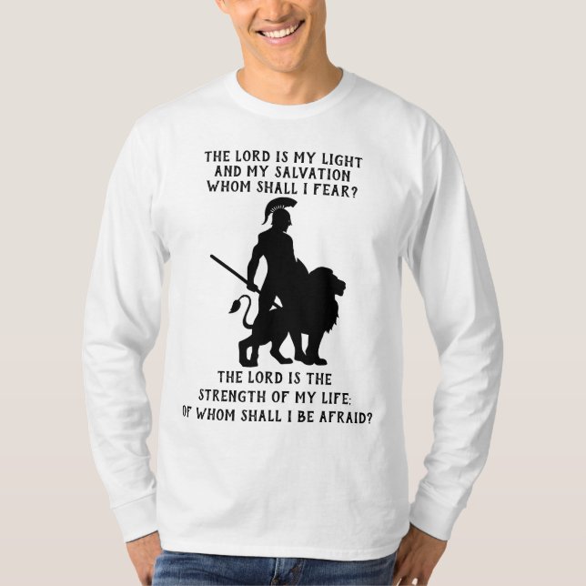Christliche Verse Psalm 27 T-Shirt (Vorderseite)