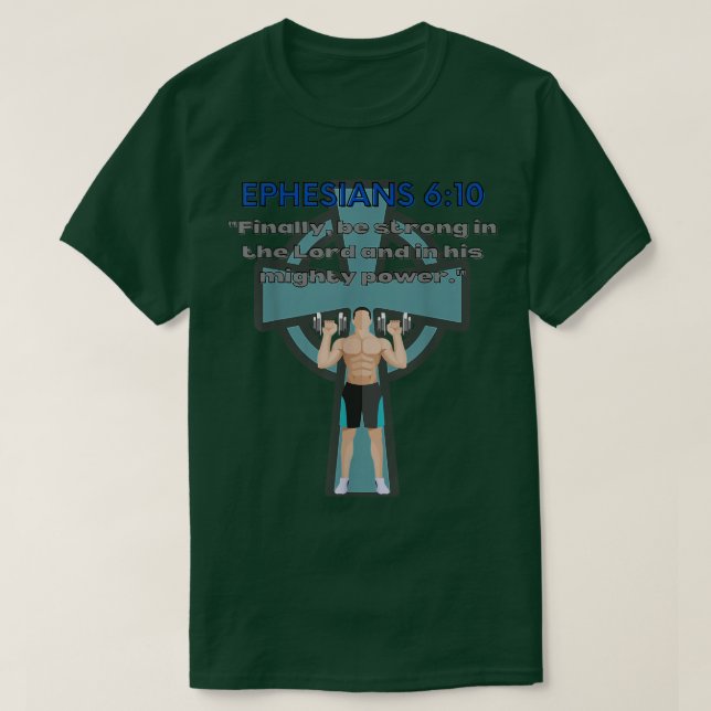 Christliche Verse Workout Fitness Gym Gear Eer T-Shirt (Design vorne)