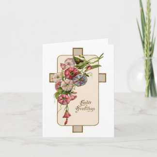 Christliche Vintage Osterflorgrüße Feiertagskarte