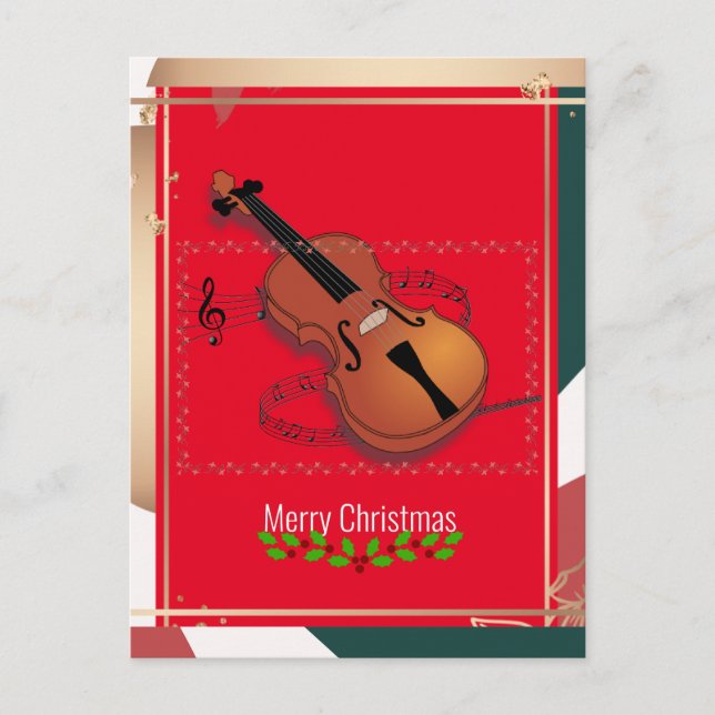 Christliche Violinmusik, farbenfroh Postkarte (Vorderseite)