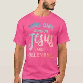 Christliche Volleyball-Kunst für Mädchen Frauen Vo T-Shirt