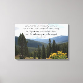 Christliche Wall Art Mountain View Vertrauen in de Leinwanddruck