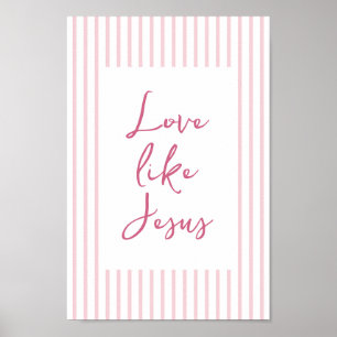 Christliche Wand Art Deco Rosa Girl Room Poster