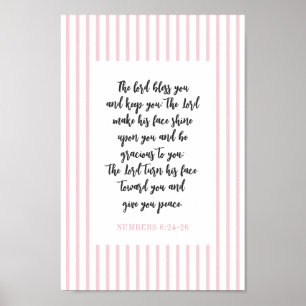 Christliche Wand Art Deco Rosa Girl Room Poster