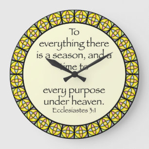 Christliche Wand-Uhr - Ecclesiastes 3:1 Große Wanduhr