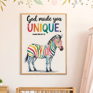 Christliche Wandkunst für Kinderzimmer: Gott hat d Poster
