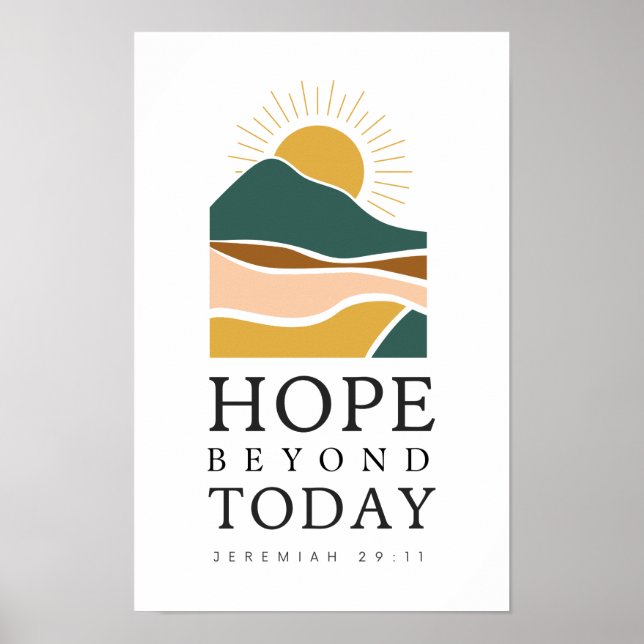 Christliche Wandkunst 'Hoffnung jenseits von heute Poster (Vorne)
