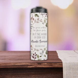 Christliche Wasserfarben-Fallleaf-Musterschrift Thermosbecher