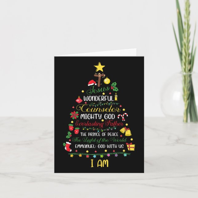 Christliche Weihnachten Jesus Bibel Namen Weihnach Karte (Vorderseite)