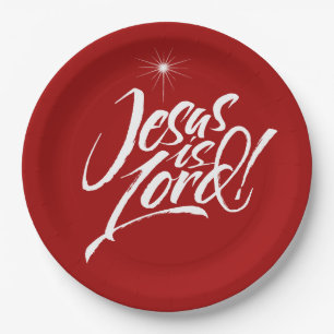 Christliche Weihnachten Jesus ist der religiöse Ch Pappteller