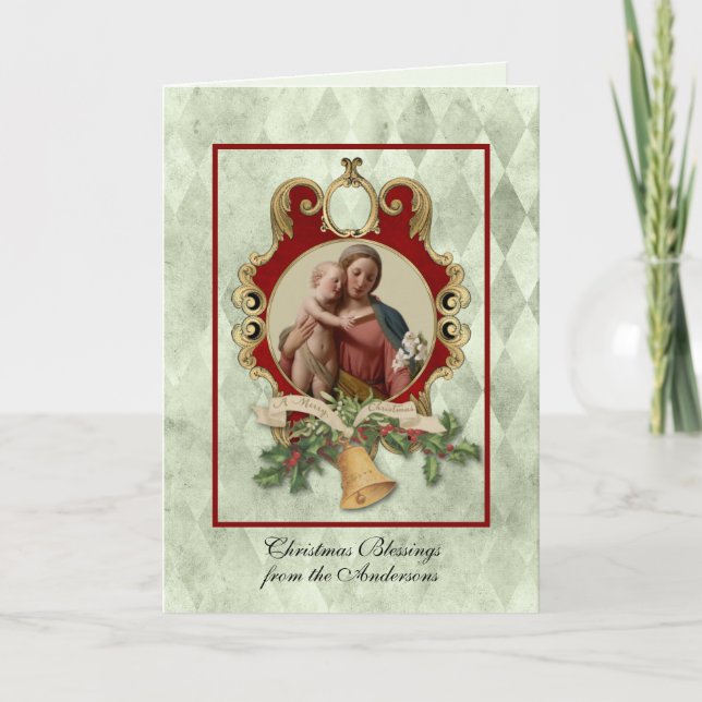 Christliche Weihnachten Jesus Jungfrau Maria Vinta (Vorderseite)