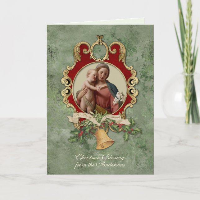 Christliche Weihnachten Jesus Jungfrau Maria Vinta (Vorderseite)