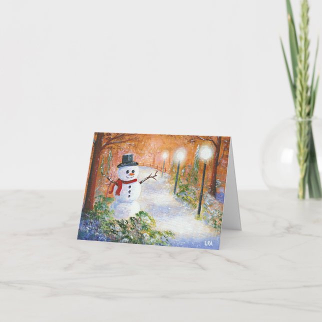 Christliche Weihnachten Schneemann Kunstwerke (Vorderseite)