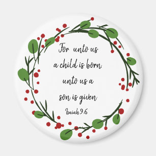 Christliche Weihnachts-Schrift Inspirierender Vers Magnet
