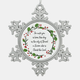 Christliche Weihnachts-Schriftzug-Aufkleber Schrif Schneeflocken Zinn-Ornament